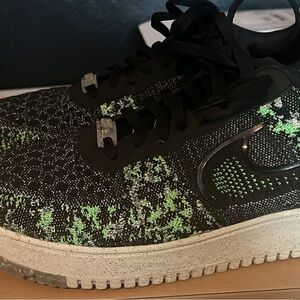 Black and Green Patterned Sneakers